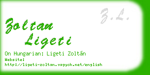 zoltan ligeti business card