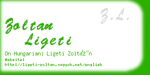 zoltan ligeti business card